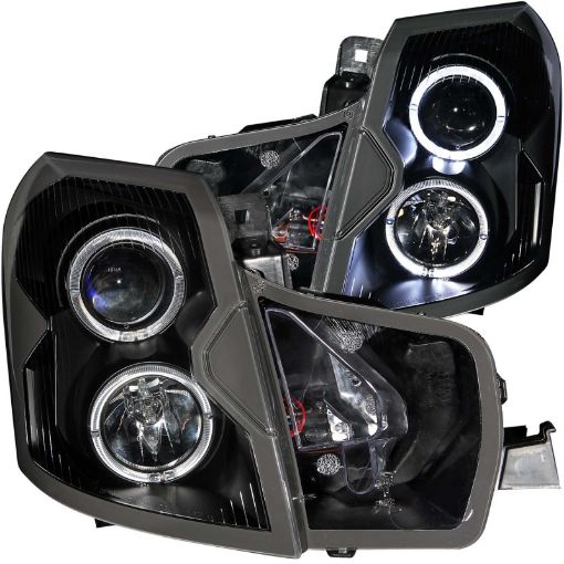 Bild på ANZO 2003 - 2007 Cadillac Cts Projector Headlights w Halo Black