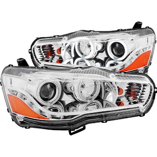 Bild på ANZO 2008 - 2015 Mitsubishi Lancer Projector Headlights w Halo Chrome (CCFL)