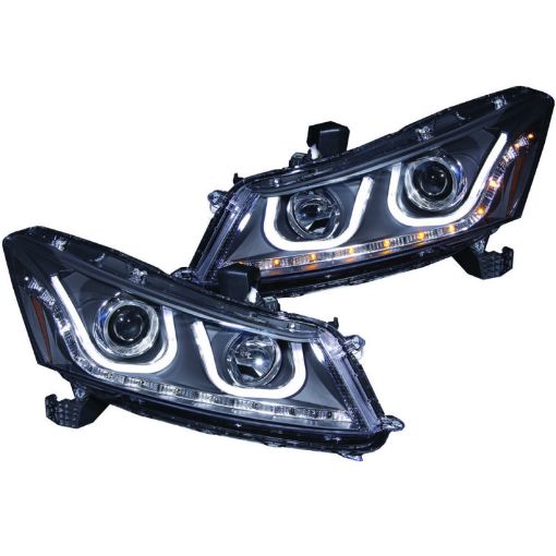 Bild på ANZO 2008 - 2012 Honda Accord Projector Headlights w U - Bar Black