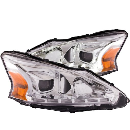 Bild på ANZO 2013 - 2014 Nissan Altima Projector Headlights w Plank Style Design Chrome