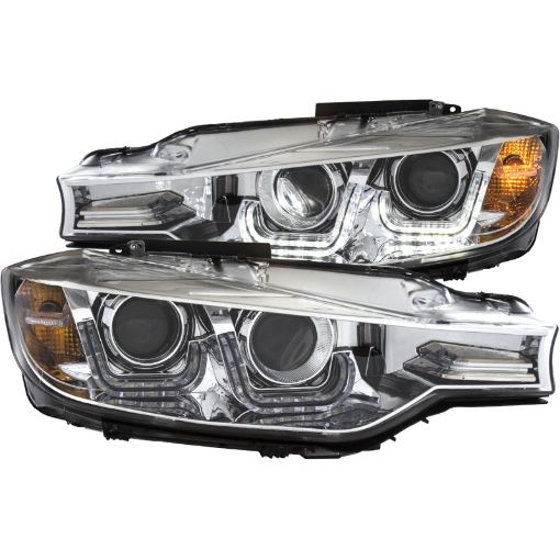 Bild på ANZO 2012 - 2015 BMW 3 Series Projector Headlights w U - Bar Chrome