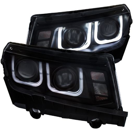 Bild på ANZO 2014 - 2015 Chevrolet Camaro Projector Headlights w U - Bar Black