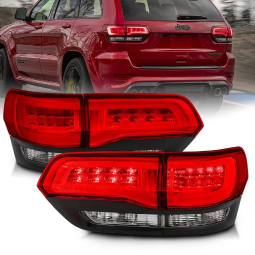 Bild på ANZO 2014 - 2016 Jeep Grand Cherokee LED Taillights RedClear