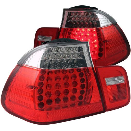 Bild på ANZO 2002 - 2005 BMW 3 Series E46 LED Taillights RedClear