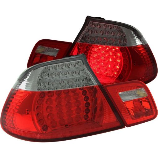 Bild på ANZO 2000 - 2003 BMW 3 Series E46 LED Taillights Red Clear 4pc