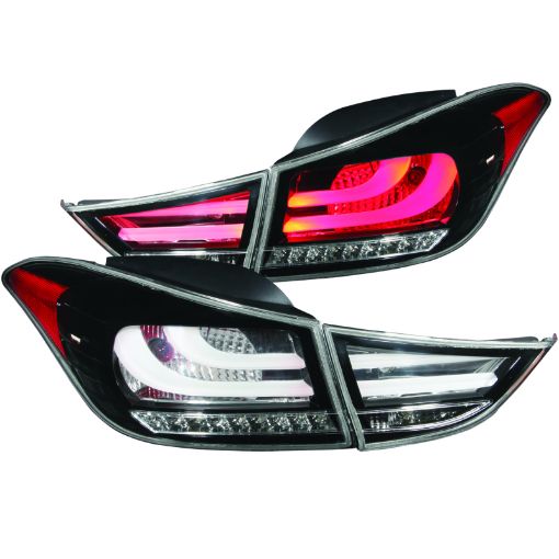 Bild på ANZO 2011 - 2013 Hyundai Elantra LED Taillights Black 4pc