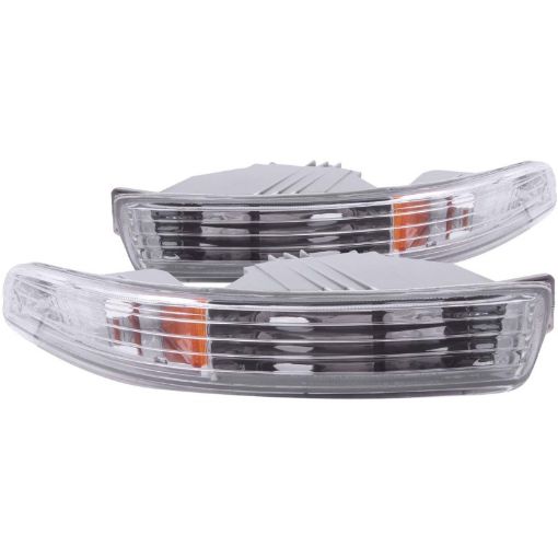 Bild på ANZO 1994 - 1997 Acura Integra Euro Parking Lights Chrome w Amber Reflector