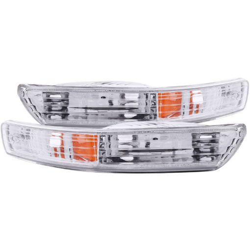 Bild på ANZO 1998 - 2001 Acura Integra Euro Parking Lights Chrome w Amber Reflector