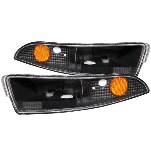 Bild på ANZO 1993 - 2002 Chevrolet Camaro Euro Parking Lights Black w Amber Reflector