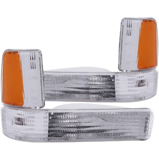 Bild på ANZO 1991 - 1996 Dodge Dakota Euro Parking Lights Chrome w Amber Reflector