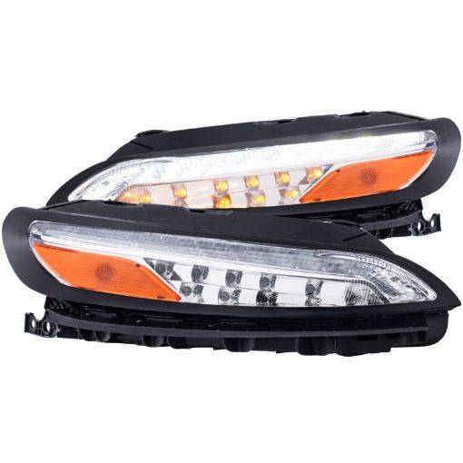 Bild på ANZO 2014 - 2016 Jeep Cherokee LED Parking Lights Chrome w Amber Reflector