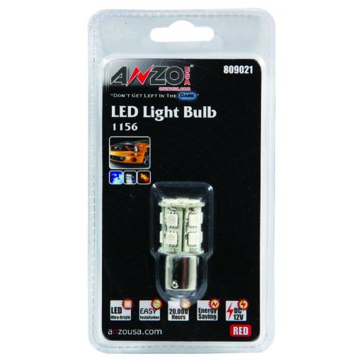 Bild på ANZO LED Bulbs Universal LED 1156 Red - 13 LEDs 1 34in Tall