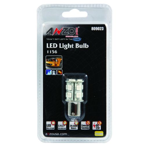 Bild på ANZO LED Bulbs Universal LED 1156 Amber - 13 LEDs 1 34in Tall