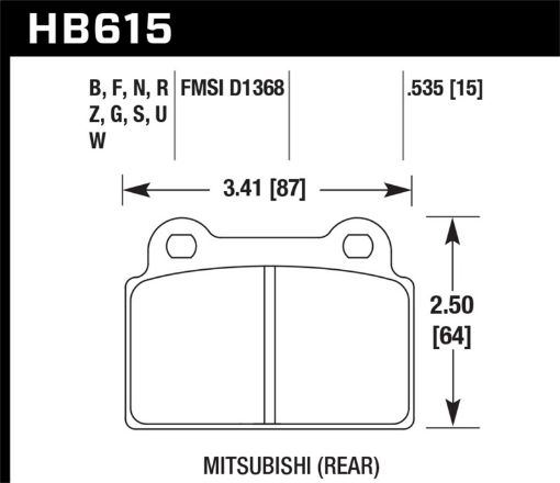 Bild på Hawk EVO X HPS Street Rear Brake Pads