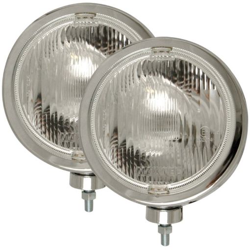 Bild på ANZO Off Road Halogen Light Universal H3 8in Round Slimline Off Road Light Chrome