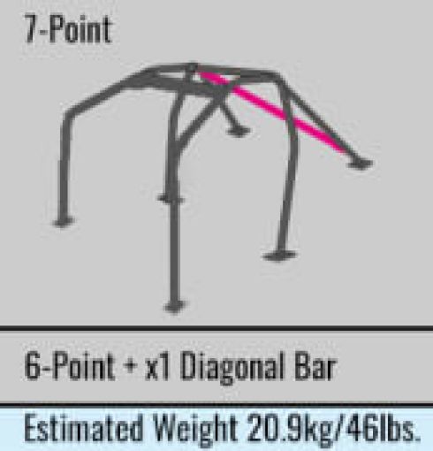 Bild på Cusco D1 Chromoly 2 - Pssgr 7 - PT DASH - THRU Roll Cage Subaru GRB STi 08 - 14 (SONo Cancel) CUSCO BLUE