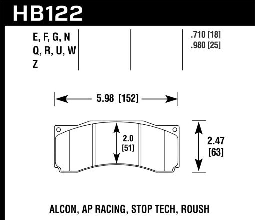 Bild på Hawk DTC - 80 AP Racing Alcon Race Brake Pads