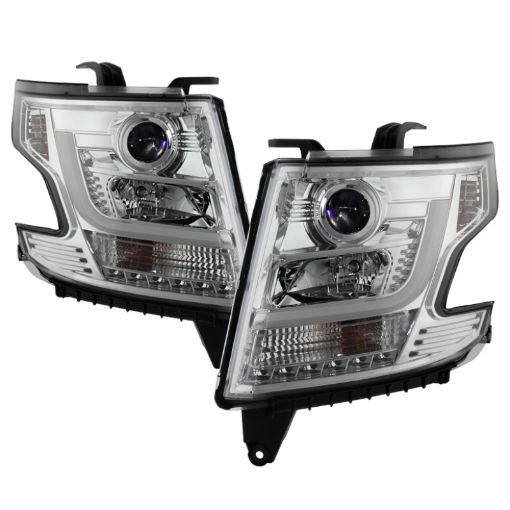 Bild på Spyder Chevy Tahoe Suburban 2015 - 2016 Projector Headlights - DRL LED - Chrome PRO - YD - CTA15 - DRL - C