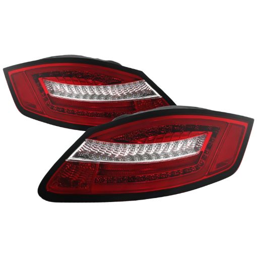 Bild på Spyder Porsche 987 Cayman 06 - 08 Boxster 05 - 08 LED Tail Lights - Red Clear ALT - YD - P98705 - LED - RC