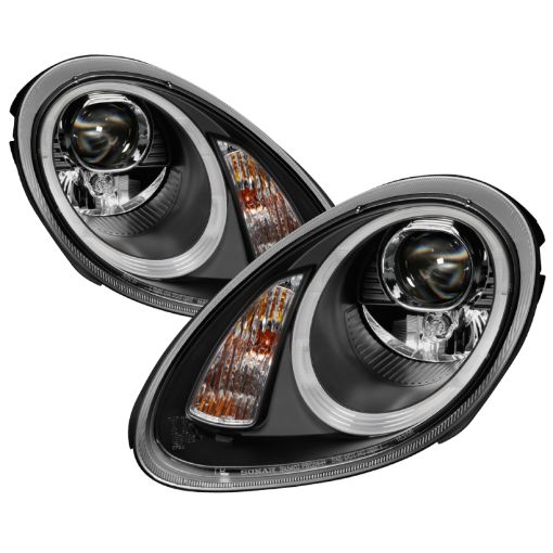 Bild på Spyder Porsche Cayman 05 - 08 Headlights - Halogen Model Only - Black PRO - YD - P98705 - HID - DRL - BK