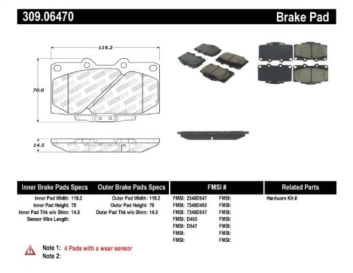 Bild på StopTech 89 - 96 Nissan 300ZX Sport Performance Front Brake Pads