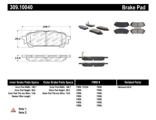 Bild på StopTech Performance 03 - 05 WRX Rear Brake Pads