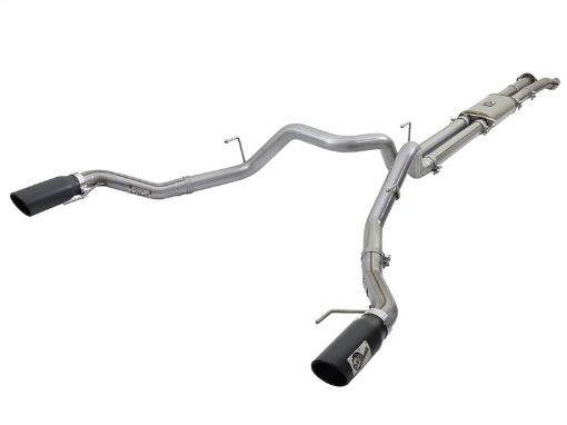 Bild på aFe MACHForce XP 3in 409 - SS Exhaust Cat - Back 2017 Ford F - 150 Raptor V6 - 3.5L (tt) w Black Tip