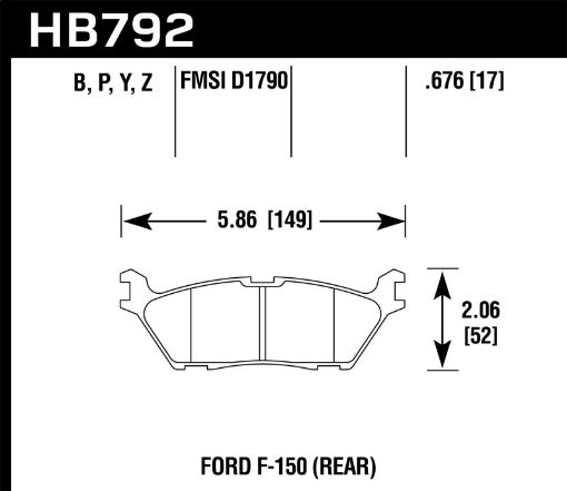 Bild på Hawk 15 Ford F - 150 HPS 5.0 Rear Brake Pads