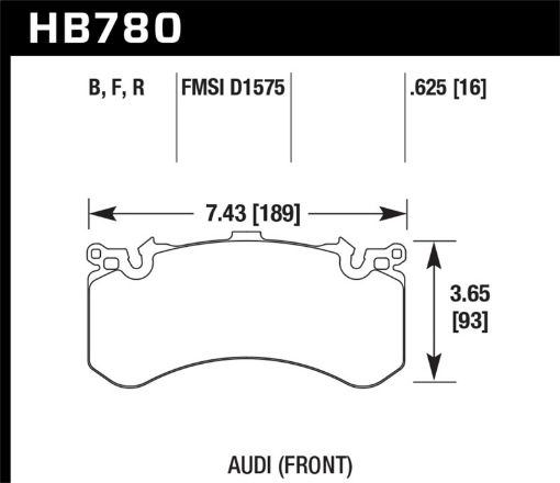 Bild på Hawk 2016 Audi A8 Front High Performance Brake Pads