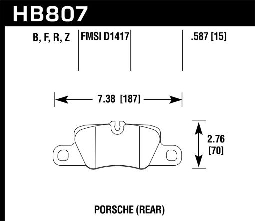 Bild på Hawk 2014 Porsche 911 Performance Ceramic Street Rear Brake Pads