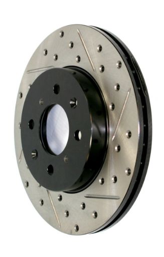 Bild på StopTech 2013 BMW F30 3 - Series Right Slotted Drilled Sport Brake Rotor - Rear