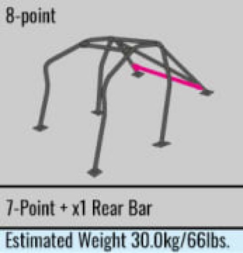 Bild på Cusco Safety 21 2 - Passenger 8 - Point BLK Roll Cage 69 - 76 Datsun Fairlady Z S30 (SONo Cancel)