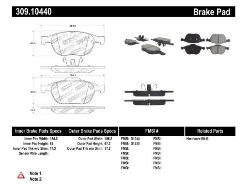 Bild på StopTech Performance 04 - 09 Mazda 3 Front Brake Pads