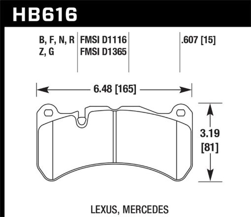 Bild på Hawk 08 - 09 Lexus IS - F HPS Street Front Brake Pads