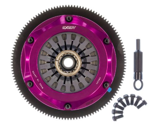 Bild på Exedy 2004 - 2014 Subaru Impreza WRX STI H4 Hyper Twin Cerametallic Clutch Sprung Center Disc Pull