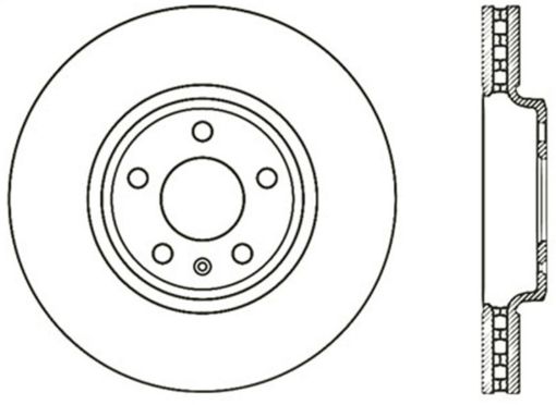 Bild på StopTech 08 - 11 Audi A5 Quattro wTRWGirling Brakes Cryo Sport Slotted Drilled Front Right Rotor