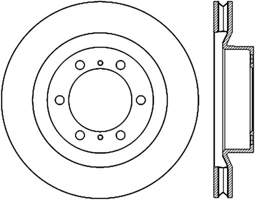 Bild på StopTech 15 - 17 Lexus GX Front Slotted Left Cryo Rotor