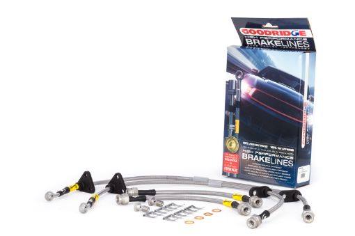 Bild på Goodridge 89 - 91 Honda CivicCRX (wRear Drum) Stainless Steel Brake Line Kit