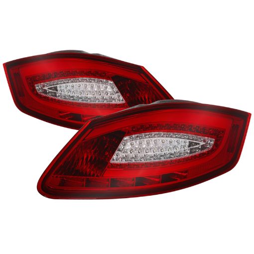 Bild på xTune Porsche 987 Cayman 06 - 08 Boxster 05 - 08 LED Tail Lights - Red Clear ALT - ON - P98705 - LED - RC