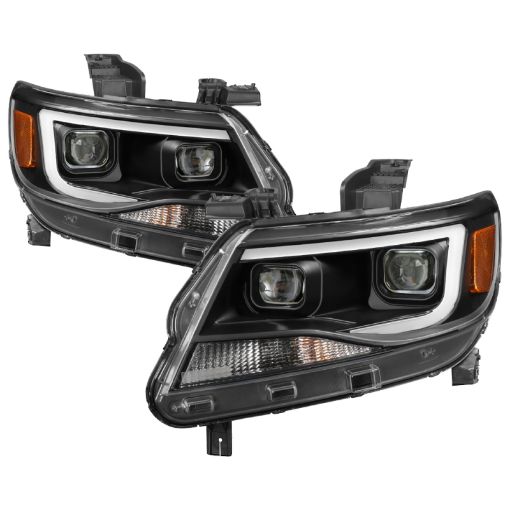 Bild på xTune Chevy Colorado 15 - 17 Halogen Only Projector Headlights - DRL - Black PRO - JH - CCO04 - LBDRL - BK