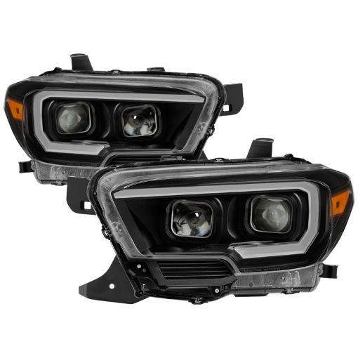 Bild på xTune Toyota Tacoma 16 - 18 DRL Light Bar Projector Headlights - Black PRO - JH - TTA16 - LBDRL - BK