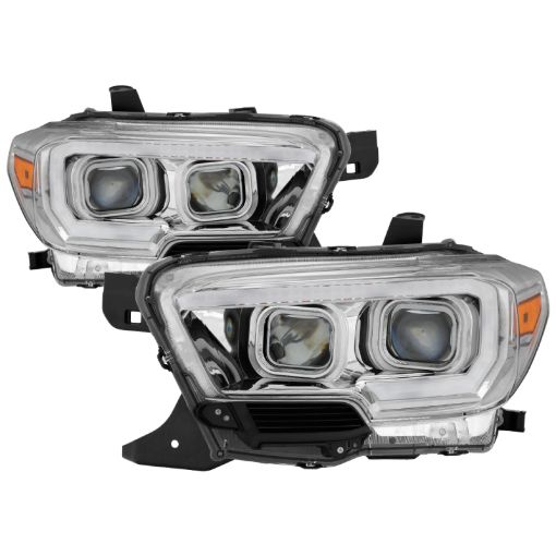 Bild på xTune Toyota Tacoma 16 - 18 DRL Light Bar Projector Headlights - Chrome PRO - JH - TTA16 - LBDRL - C