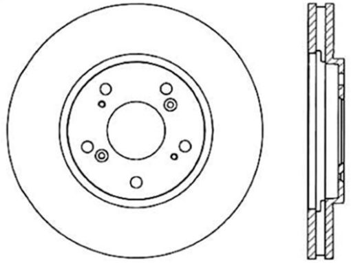 Bild på StopTech 91 - 96 Acura NSX Cryo Slotted Rear Left Sport Brake Rotor