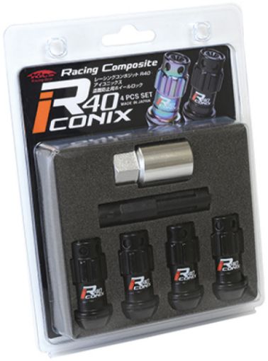 Bild på Project Kics 12X1.50 R40 Iconix Black Lug Nut Lock Set - 4