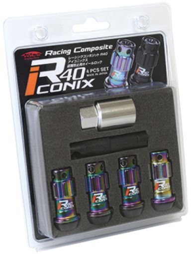 Bild på Project Kics 12X1.50 R40 Iconix Neochrome Lug Nut Lock Set - 4