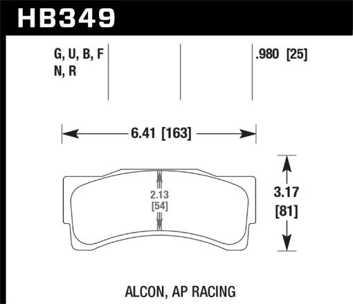 Bild på Hawk AP RacingAlcon Universal DTC - 70 Rear Race Brake Pads