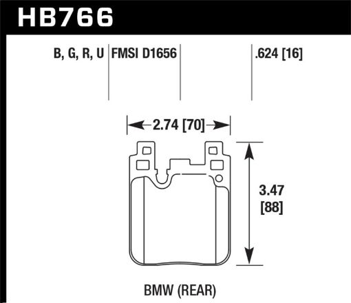 Bild på Hawk BMW M4 DTC - 70 Race Rear Brake Pads