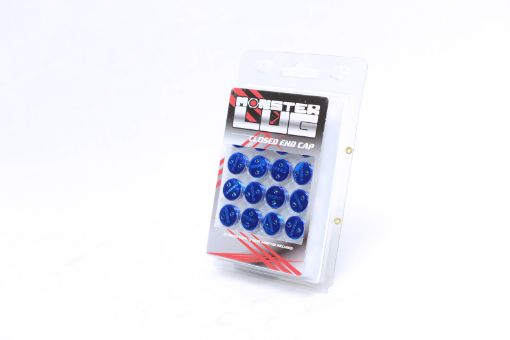 Bild på Wheel Mate Monster Lug Caps M14x1.50 Set of 20 - Blue - Plastic