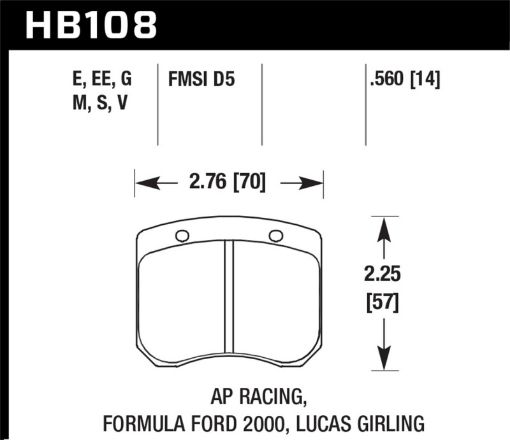 Bild på Hawk AP Racing FF 2000 HT - 10 Race Brake Pads