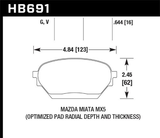 Bild på Hawk 06 - 14 Mazda MX - 5 DTC - 60 Race Front Brake Pads